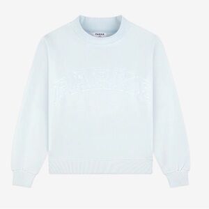 PARKÉ Tonal Blue Embroidered Logo Crewneck Sweatshirt